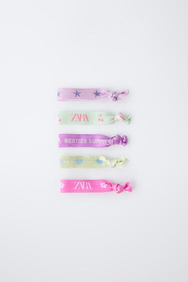 Zara Набор из пяти резинок с текстом
