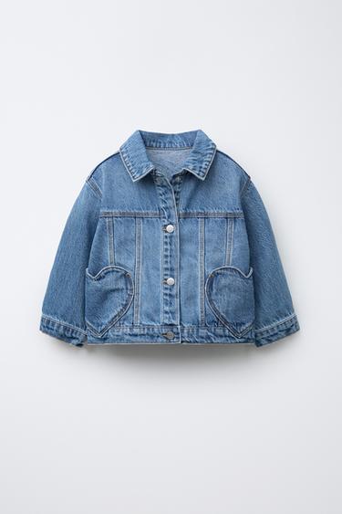 Zara Джинсовая куртка с сердцем купить с доставкой.
