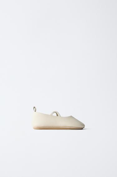 Zara Кожаные балетки купить с доставкой.