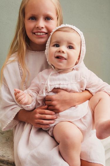 Zara Набор блузки и пинеток 100% рами на 1-24 месяца, ограниченное издание