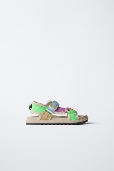 Zara Сандалии из высокотехнологичной ткани купить с доставкой.