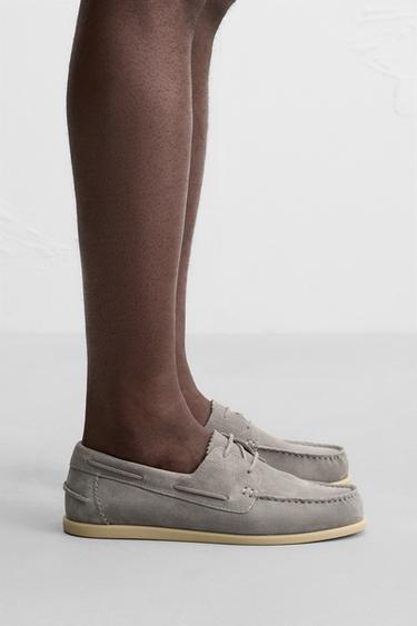 Zara Кожаные топсайдеры купить с доставкой.