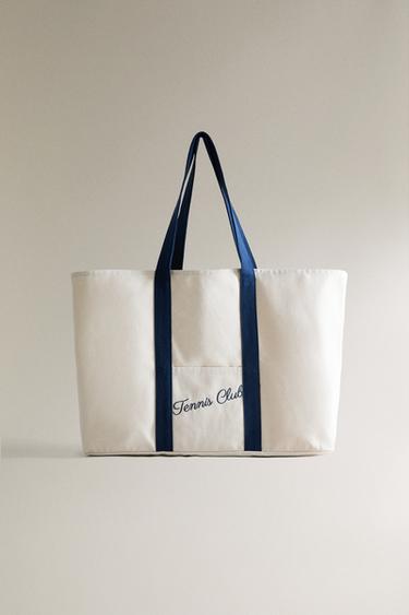 Zara Сумка для теннисной ракетки из хлопкового холста