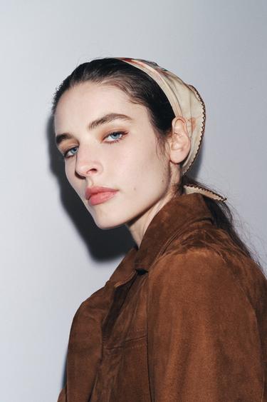 Zara Бандана с цветочной вышивкой и кружевом