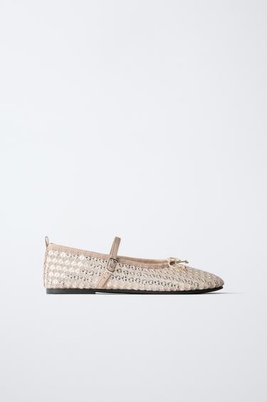 Zara Балетки с пайетками купить с доставкой.