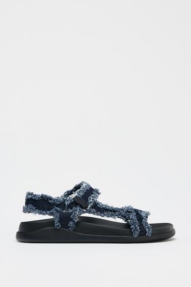 Zara Денимовые сандалии на платформе купить с доставкой.