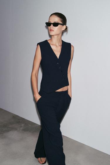 Zara Жилет асимметричного кроя — коллекция ZW купить с доставкой.