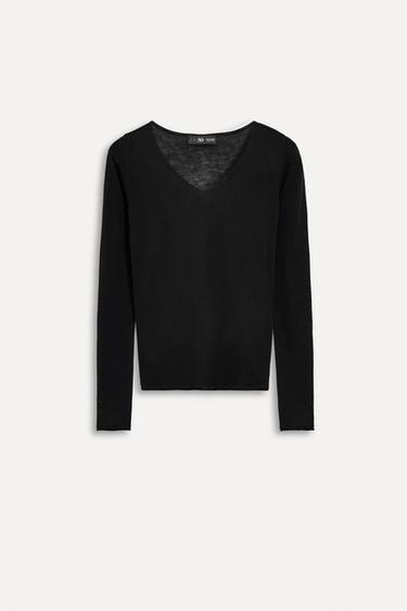 Zara Свитер из шерсти и шелка — 50TH ANNIVERSARY купить с доставкой.