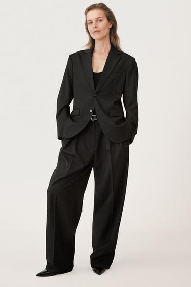Zara Блейзер оверсайз из смесовой шерсти — 50TH ANNIVERSARY купить с доставкой.