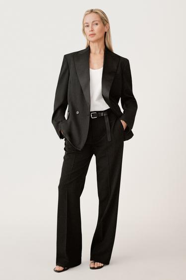 Zara Комбинированный двубортный блейзер — 50TH ANNIVERSARY купить с доставкой.