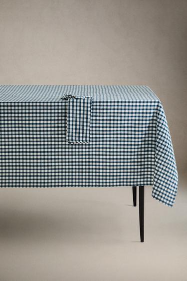 Zara Хлопковый скатерть в клетку GINGHAM