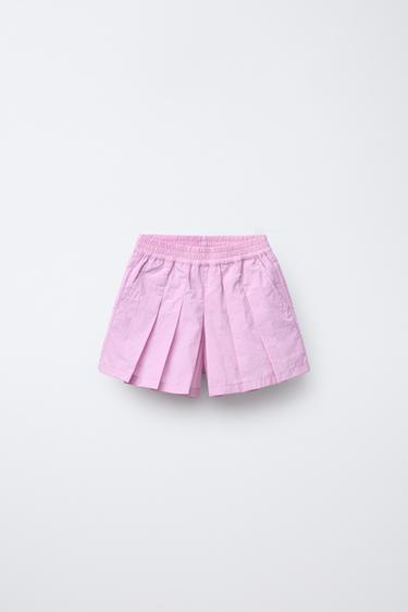 Zara Юбка-шорты из высокотехнологичной ткани со складками купить с доставкой.
