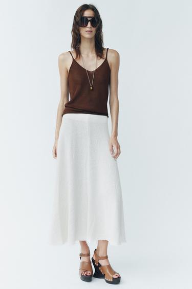 Zara Трикотажный топ на бретелях купить с доставкой.