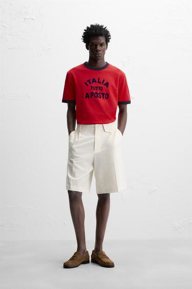 Zara Футболка в рубчик с контрастными деталями купить с доставкой.