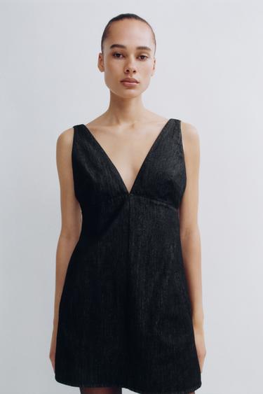 Zara Джинсовое мини-платье TRF купить с доставкой.