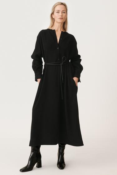 Zara Платье миди с пуговицами — 50TH ANNIVERSARY купить с доставкой.