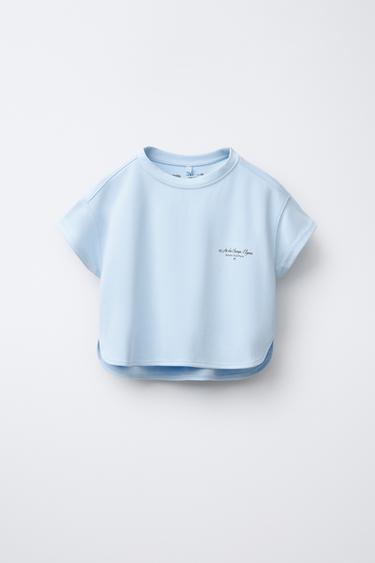 Zara Свободная футболка с надписью купить с доставкой.