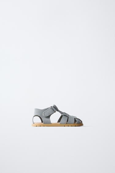 Zara BAREFOOT сандалии в кожаную клетку купить с доставкой.