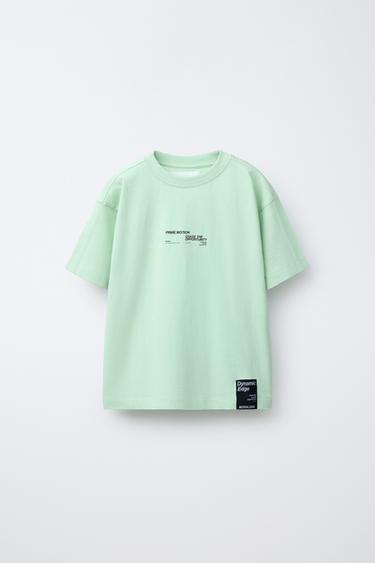 Zara Спортивная футболка с текстом и этикеткой