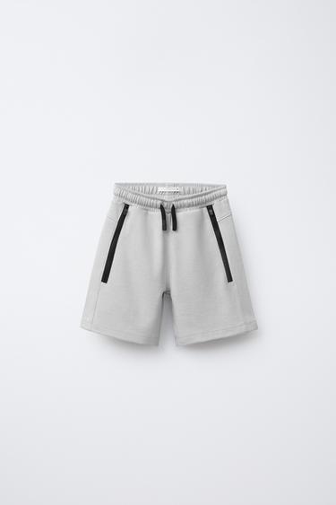 Zara Спортивные шорты-бермуды с контрастными молниями