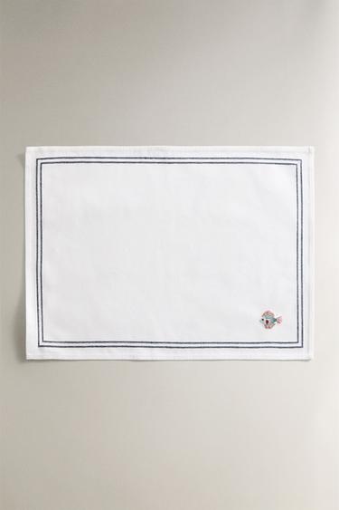 Zara Салфетка с вышитой рыбкой