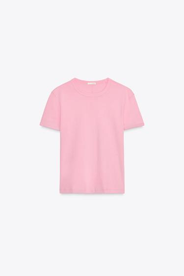 Zara Футболка с декоративной строчкой на спине купить с доставкой.