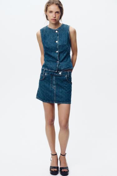 Zara Джинсовый жилет Z1975 купить с доставкой.