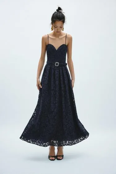 Платье с ажурной вышивкой — ZW COLLECTION