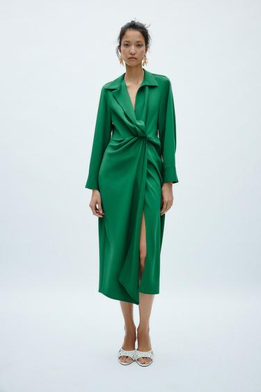 Zara Платье со сборками — ZW COLLECTION купить с доставкой.