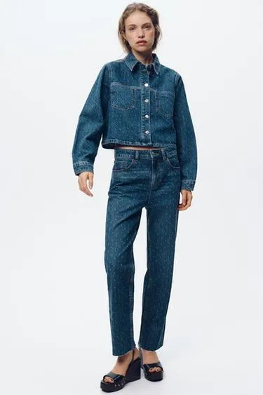 Джинсы с высокой посадкой Z1975 STRAIGHT ANKLE LENGTH