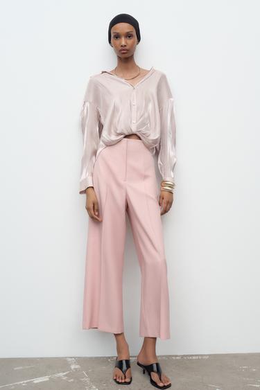 Zara Брюки-кюлоты с высокой посадкой купить с доставкой.