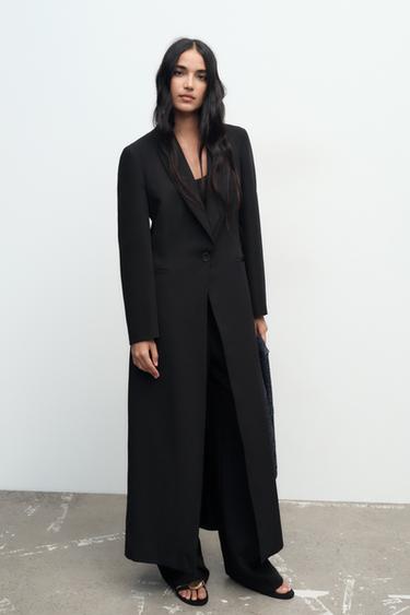 Zara Длинное пальто с одной пуговицей купить с доставкой.