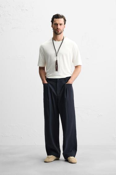 Zara Футболка из смесового льна купить с доставкой.