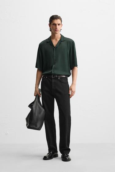 Zara Рубашка RELAXED FIT из атласа купить с доставкой.