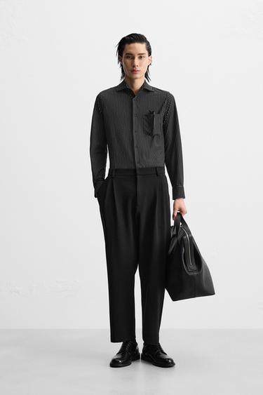 Zara Рубашка в полоску с эластичностью купить с доставкой.