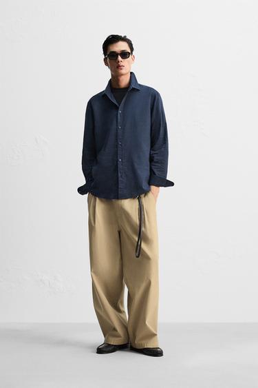 Zara Широкие брюки-чино на подогнанном посадке купить с доставкой.