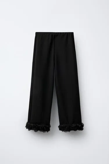 Брюки-кюлоты из полупрозрачной ткани с цветочным принтом- Заказать в России