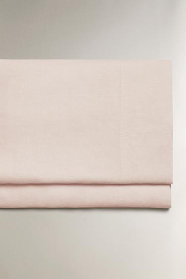 Zara Постельное простынь из мятого льна (140 г/м²) купить с доставкой.