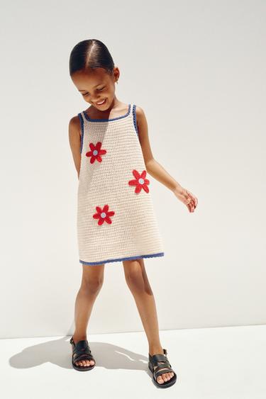 Zara Трикотажное платье с цветами