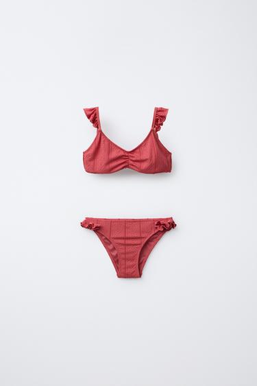 Zara Детский купальник 6-14 лет/ бикини с завышенной талией купить с доставкой.