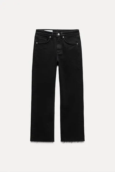 Джинсы TRF CROPPED FLARED с низкой посадкой