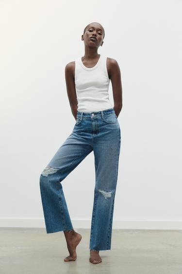 Zara Джинсы Z1975 STRAIGHT с высокой посадкой купить с доставкой.