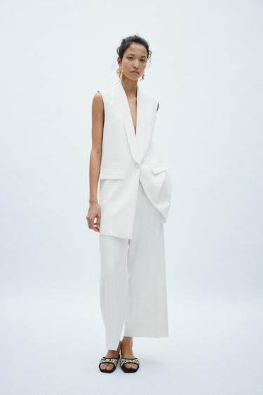 Zara Жилет с воротником в стиле смокинга — ZW COLLECTION купить с доставкой.