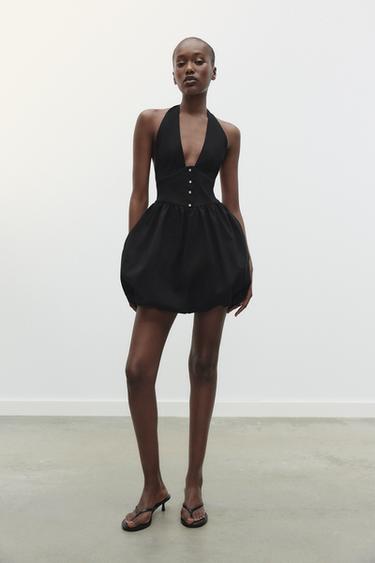Zara Мини-платье баллон купить с доставкой.