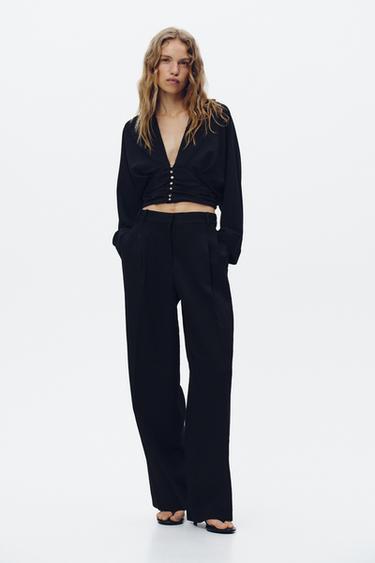 Zara Кроп-топ с ремнем-корсетом купить с доставкой.