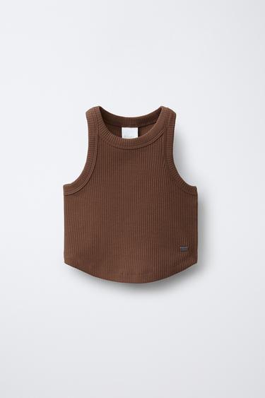 Zara Майка в рубчик купить с доставкой.