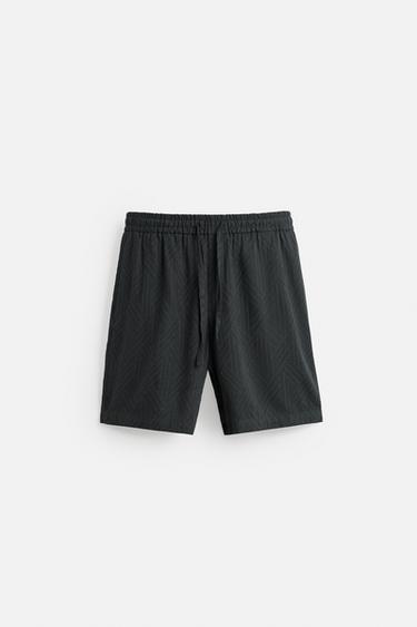 Zara Бермуды с геометрическим жаккардом купить с доставкой.