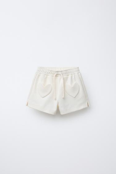 Zara Шорты INTERLOCK с карманами-сердечками купить с доставкой.