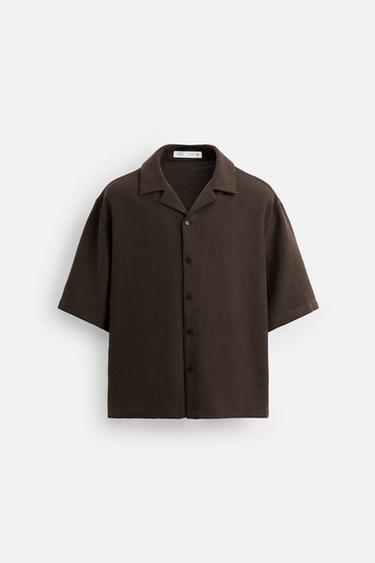 Zara Рубашка с рельефной тканью купить с доставкой.