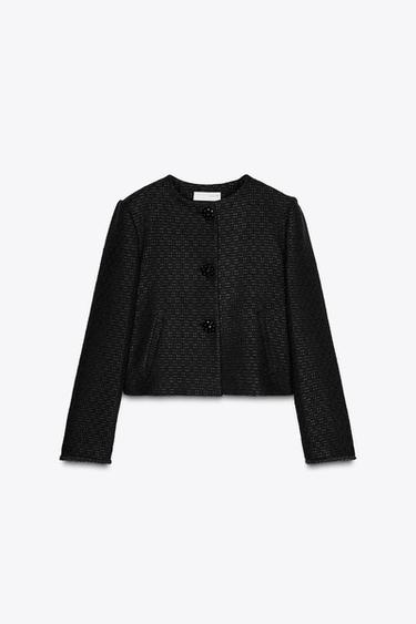 Zara Блейзер из рельефной ткани со стразами на пуговицах купить с доставкой.